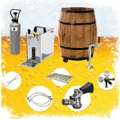 Ich-zapfe BARRIQUE-Zapfanlage, Bierzapfanlage mobile Bierbar, Rollbar Komplett Set, Zapfkopf:KeyKeg