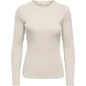 ONLY ONLLESLIE L/S LACE MIX TOP JRS Pumice Sto S