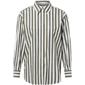 Gant für Damen. 4300681 Grünes gestreiftes Hemd Rel Classic (38), Lässig, Baumwolle, Langarm