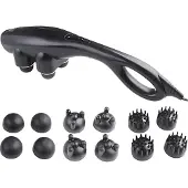 Zenet ZET-715 Handmassagegerät 28 W | 4 Massageköpfe, 12 Aufsätze | Vibrationsmassage für Rücken, Nacken, Beine & Körper