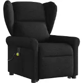 vidaXL Massagesessel mit Aufstehhilfe Schwarz Stoff