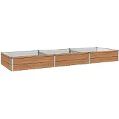 Syfax Hochbeet im Garten Holz Braun 240 x 80 x 24 cm