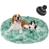 Sonstiges Hundebett Donut Plüsch Waschbar Weich Gradient-Green Ø70cm