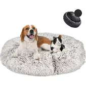 Sonstiges Hundebett Donut Plüsch Waschbar Weich für Hunde & Katzen Gradient Coffee Ø110cm