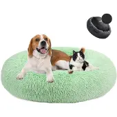 Sonstiges Hundebett Donut Plüsch Waschbar Weich Ø40cm Grün