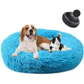 Sonstiges Hundebett Donut Plüsch Waschbar Blau Ø80cm
