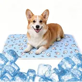 Sonstiges Kühlmatte für Hunde und Katzen, selbstkühlend, ungiftig, waschbar, 50x70cm, Blau