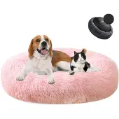 Sonstiges Hundebett Donut Plüsch Waschbar Ø100cm Light Pink