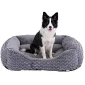 Sonstiges Plüsch-Hundebett Extra Groß Dunkelgrau 89 x 64 x 23 cm Maschinenwaschbar