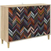 vidaXL Sideboard OMMEN Sonoma 102 x 33 x 75 cm Holzwerkstoff