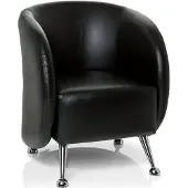 Hjh OFFICE ST. LUCIA | 1-Sitzer - Loungesessel Schwarz