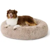 Bedsure Hundebett rund waschbar flauschig 100cm Kamel