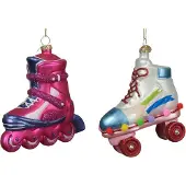 Décoris Schuh Glas l9,7b3,8h11,2 cm a2 Weihnachten (mix)