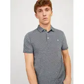 Jack & Jones Polo Shirt Kurzarm Uni Hemd JJEPAULOS Pique Baumwolle Größe: L