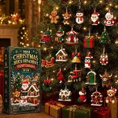 BundiGlassware 24-tägiger Mini-Weihnachtsbaustein-Adventskalender (3-teiliges Set)