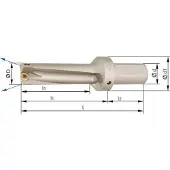 Format Vollbohrer für Wendeschneidplatten mit Innenkühlung 3xD ø27mm