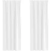 vidaXL Verdunkelungs-Vorhänge mit Ringen 2 pcs Reinweiß 245 x 140 cm