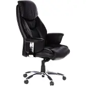 Hjh OFFICE PRADO Leder - Luxus Chefsessel Schwarz