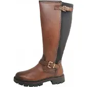 Tamaris Damenschuhe Reißverschluss Schaftstiefel Braun Freizeit