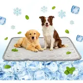 Sonstiges Kühlmatte für Hunde XL 100x70cm Grau Selbstkühlend Sommer Kühlkissen Haustier Matte