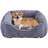 Sonstiges Plüsch-Hundebett Mittel Dunkelgrau 63 x 53 x 21 cm Maschinenwaschbar
