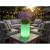 Smartwares LED Solarleuchte Blumentopf OSL_60085 weiß 30 cm RGBW
