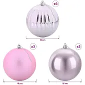vidaXL Weihnachtsbaumkugeln