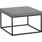 Wohnling Couchtisch 60x60x38 cm Grau Sofatisch in Beton-Optik Modern Design Wohnzimmertisch Quadratisch Loungetisch Klein Kaffeetisch Metallbeine