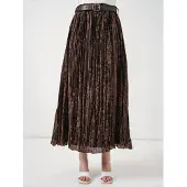 Bigdart Hochtaillierter Paisley Midi A-Linien-Rock
