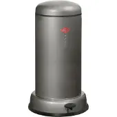 Wesco Mülleimer "Baseboy", grau (graphit), B:36,2cm H:63,5cm T:36,2cm, Stahlblech, Mülleimer, Mülleimer, Abfallsammler mit Dämpfer + Dämpferhalterung 20 Liter