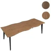 Mendler Esszimmertisch HWC-O60, Ausziehtisch Esstisch, Eisen MDF ausziehbar 160-220cm Walnuss-Optik