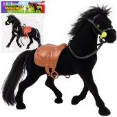 Lean Toys Schwarzer Bauernhof Samtpferd figurine