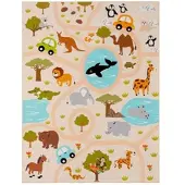 TT Home Kinderzimmerteppich Teppich Junge Mädchen Kinderteppich Baby Rutschfest Strasse