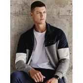 Tommy Life Herren Farbblockiertes Zip-Sweatshirt und Jogginghosen-Set