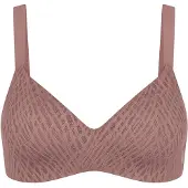 Sloggi Bügelloser BH "ZERO Feel Bliss THE UP", Jungen, Gr. L, N-Gr, braun (cacao), Spitze, Obermaterial: 46% Polyester, 41% Polyamid, 13% Elasthan, BHs Bügelloser BH, unsichtbar mit Spitzenoptik