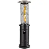 Blumfeldt Goldflame Terrassenheizstrahler Gasheizer 11,2 kW Temperglas mobil Edelstahl