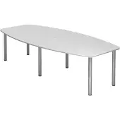 Hjh OFFICE PRO KARAT 28 C - Karat Weiß 280 x 130 mit Chromfuß