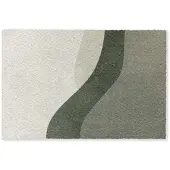 MuchoWow FUSSMATTE Japandi - Grün - Abstrakt - Modern Schmutzfänger 60x40 cm