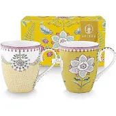 Pip studio Tasse Home Mugs Large Lily & Lotus Yellow (2er Set)