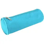 Waytex 931283 Federmäppchen, rund, 21 cm, Durchmesser 7,5 cm, Textil, Himmelblau