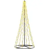 vidaXL LED-Weihnachtsbaum 235 cm 1000 LEDs Warmes Weiß Stahl Schwarz 42053564