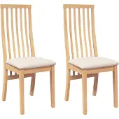 vidaXL Esszimmerstühle mit Kissen 2 Stk. Massivholz Gummibaum