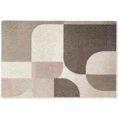 MuchoWow FUSSMATTE Geometrisch - Gewebte Struktur - Modern Fußabtreter 60x40 cm