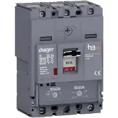 Hager HES063DC Leistungsschalter h3+ P160 TM ADJ 3P3D 63A 70kA CTC