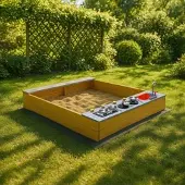 HOME DELUXE Sandkasten mit Spielküchenzeile COOKY - Natur