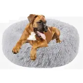 Sonstiges Donut Haustierbett Selbstwärmend Atmungsaktiv Flauschig 80cm Light Gray
