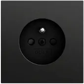 Gira Steckdose 1-fach schwarz matt Unterputz mit BS Schutzkontakt 448574 IP20