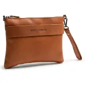 The Chesterfield Brand Leder Umhängetasche Handgelenktasche Harlan Crossbody Bag Cognac hellbraun