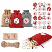 Dripio Adventskalender DIY-Set: 24 Katoen-Zakjes 10x14 cm mit Zubehör