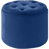 CLP Sitzhocker Pantin Samt Samt HBT: 42x44x44 cm blau